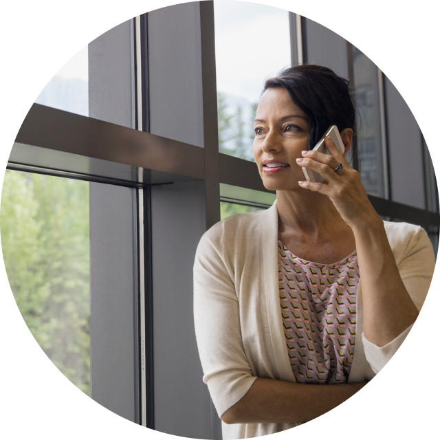 Woman talking on smartphone